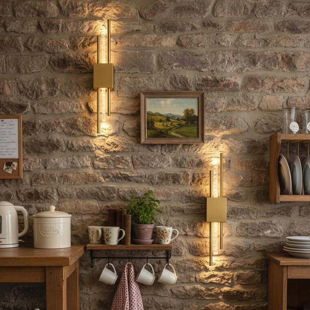 Applique Aura Or — Applique Murale Sans Fil LED